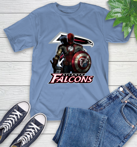 NFL Captain America Thor Spider Man Hawkeye Avengers Endgame Football Atlanta Falcons T-Shirt 11