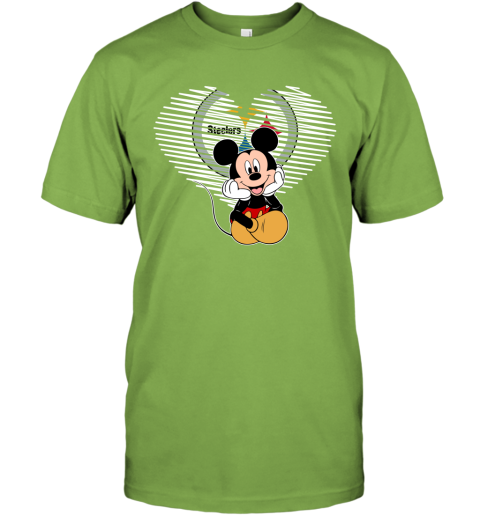 Pittsburgh Steelers Mickey at Quarterback Disney Vintage Football T-Shirt