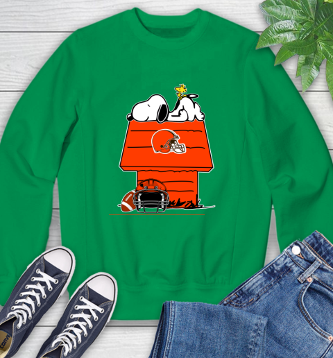 Cleveland Browns NFL Football Snoopy Woodstock The Peanuts Movie Sweatshirt 6