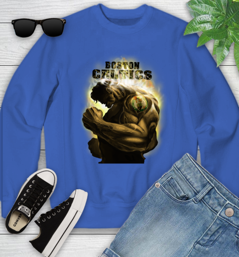 Boston Celtics NBA Basketball Hulk Marvel Avengers Sports Youth Sweatshirt 7