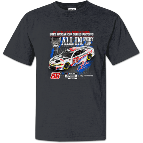 Shane Van Gisbergen 2025 NASCAR Cup Series Playoffs Premium Dyed Heavyweight T-Shirt
