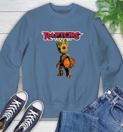 Toronto Raptors NBA Basketball Groot Marvel Guardians Of The Galaxy Sweatshirt 7