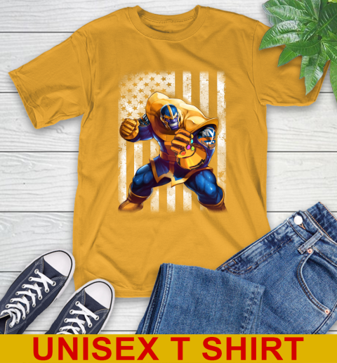 NHL Hockey New York Islanders Thanos Marvel American Flag Shirt T-Shirt 2