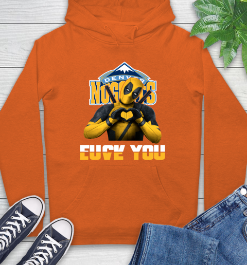 NBA Denver Nuggets Deadpool Love You Fuck You Basketball Sports Hoodie 4