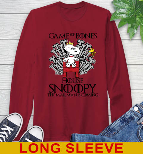 Game of bones house snoopy the mailman is coming tshirt 52