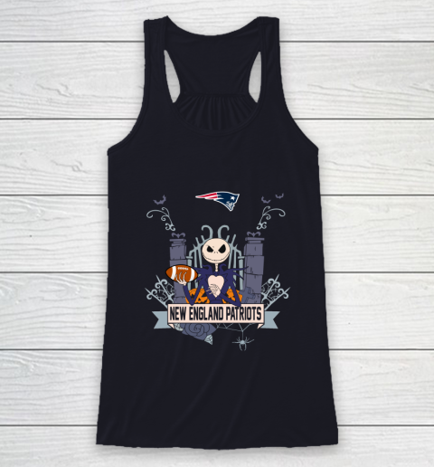NFL New England Patriots Football Jack Skellington Halloween Racerback Tank 7