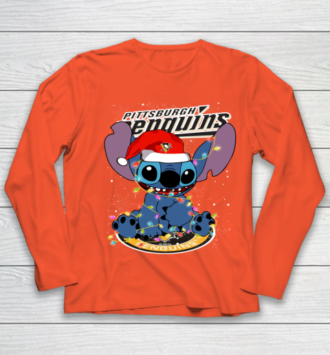 Pittsburgh Penguins NHL Hockey noel stitch Christmas Youth Long Sleeve 2