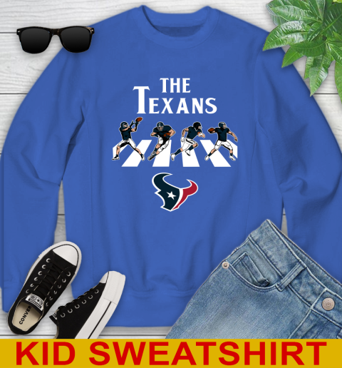 NFL Football Houston Texans The Beatles Rock Band Shirt Youth Sweatshirt 6
