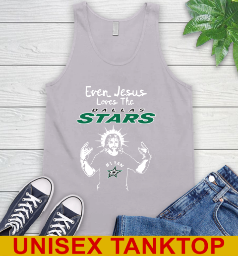 Dallas Stars NHL Hockey Even Jesus Loves The Stars Shirt Tank Top 3