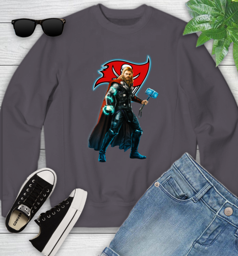 NFL Thor Avengers Endgame Football Tampa Bay Buccaneers Youth Sweatshirt 6
