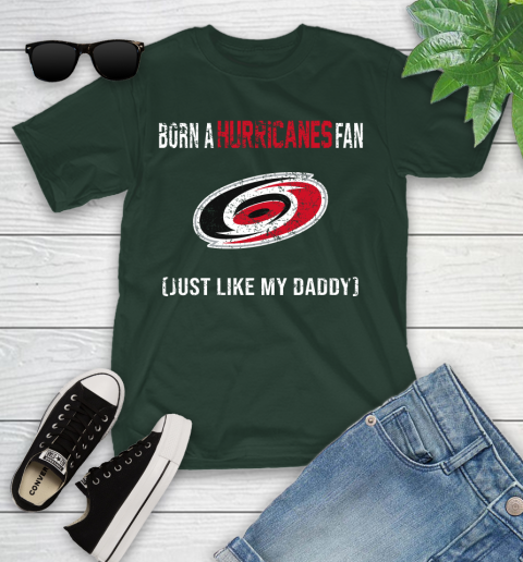 NHL Carolina Hurricanes Hockey Loyal Fan Just Like My Daddy Shirt Youth T-Shirt 4