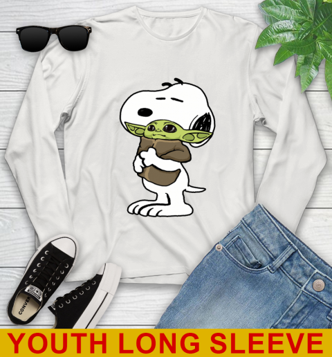 Snoopy Hugging Baby Yoda Shirt 133