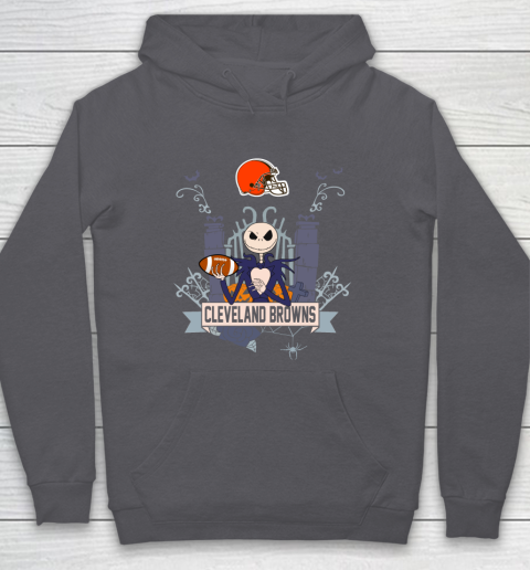 NFL Cleveland Browns Football Jack Skellington Halloween Hoodie 4