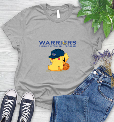 NBA Pikachu Basketball Sports Golden State Warriors Women's T-Shirt 5