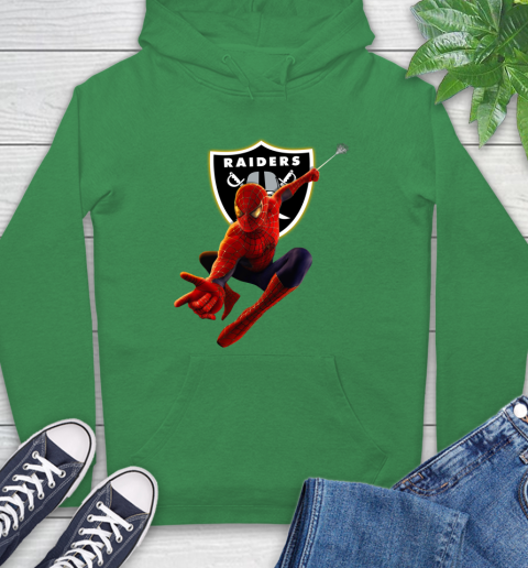 NFL Spider Man Avengers Endgame Football Oakland Raiders Hoodie 8
