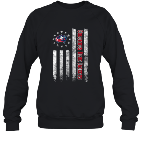 NHL American Flag Hockey Sports Columbus Blue Jackets Sweatshirt