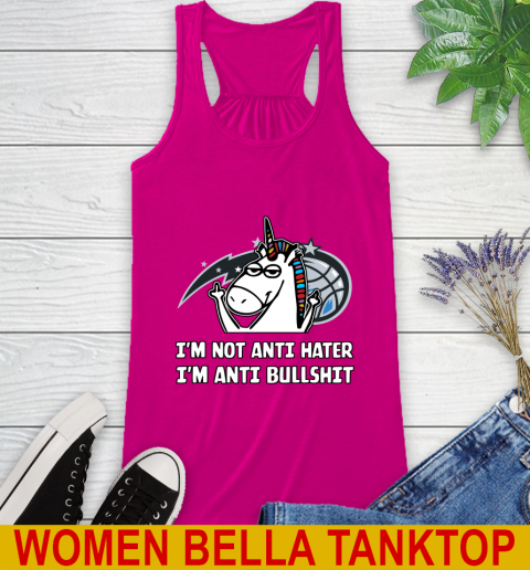 Orlando Magic NBA Basketball Unicorn I'm Not Anti Hater I'm Anti Bullshit Racerback Tank 8
