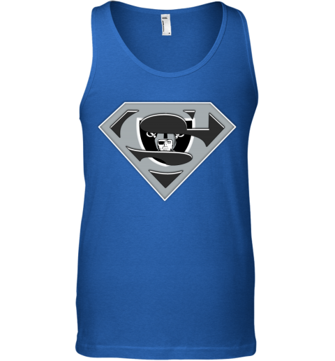 Oakland Raiders NFL LOGO Superman y2lo oakland raiders nfl logo superman unisex tank 17 front royal