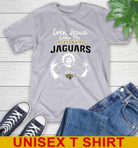 Jacksonville Jaguars NFL Football Even Jesus Loves The Jaguars Shirt T-Shirt 5