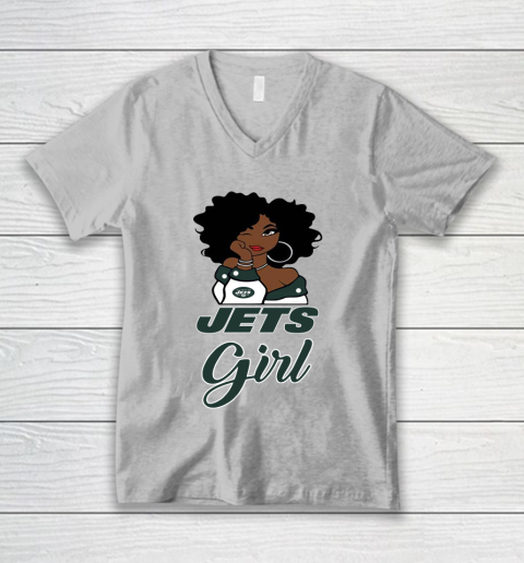 New York Jets Girl NFL V-Neck T-Shirt 4