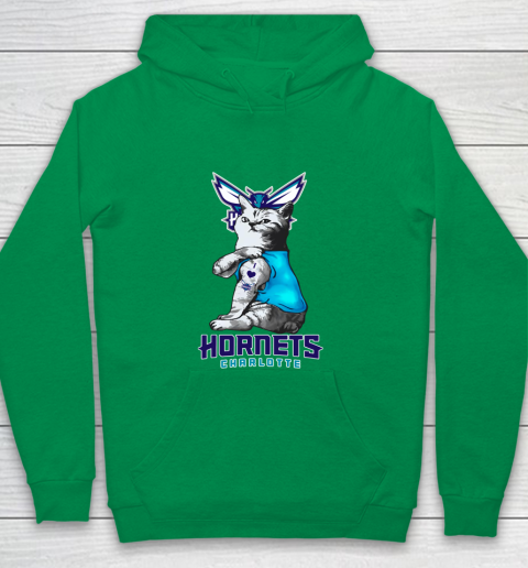 NBA Basketball My Cat Loves Charlotte Hornets Youth Hoodie 4