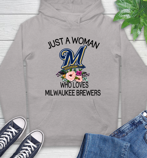 MLB Just A Woman Who Loves Milwaukee Brewers Baseball Sports Hoodie 10