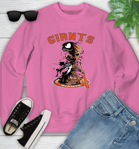 MLB San Francisco Giants Baseball Venom Groot Guardians Of The Galaxy Youth Sweatshirt 7