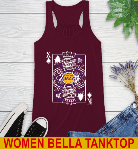 Los Angeles Lakers NBA Basketball The King Of Spades Death Cards Shirt Racerback Tank 2