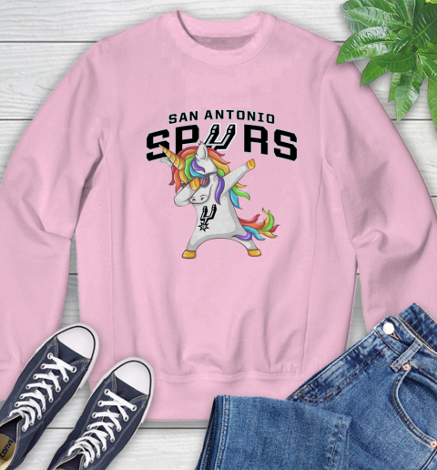 San Antonio Spurs NBA Basketball Funny Unicorn Dabbing Sports Sweatshirt 9