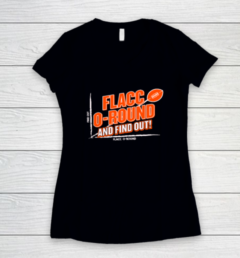 Flacc Round And Find It Out Funny Women's V-Neck T-Shirt
