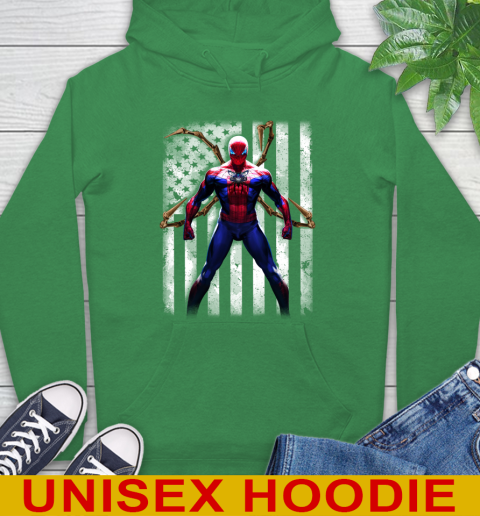 NBA Basketball Charlotte Hornets Spider Man Avengers Marvel American Flag Shirt Hoodie - Image 9