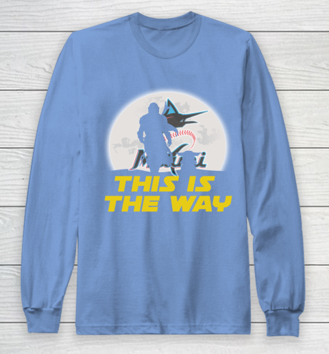 Miami Marlins MLB Baseball Star Wars Yoda And Mandalorian This Is The Way Long Sleeve T-Shirt 8