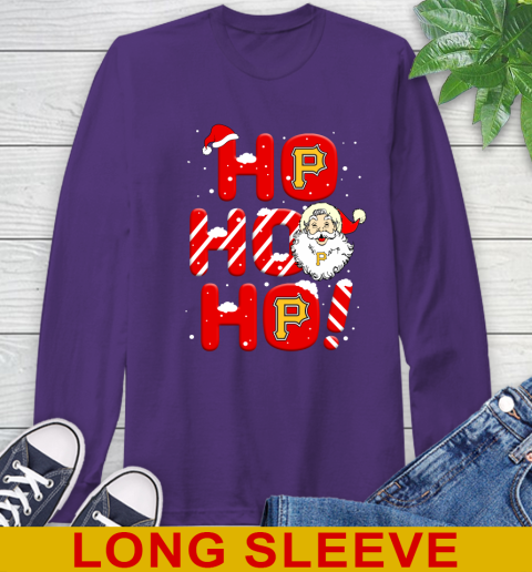 Pittsburgh Pirates MLB Baseball Ho Ho Ho Santa Claus Merry Christmas Shirt Long Sleeve T-Shirt 5