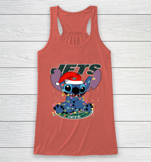 New York Jets NFL Football noel stitch Christmas Racerback Tank 2