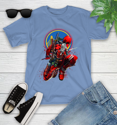 NBA Deadpool Marvel Comics Sports Basketball Golden State Warriors Youth T-Shirt 11