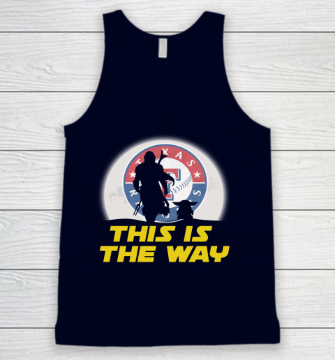 Texas Rangers MLB Baseball Star Wars Yoda And Mandalorian This Is The Way Tank Top 2