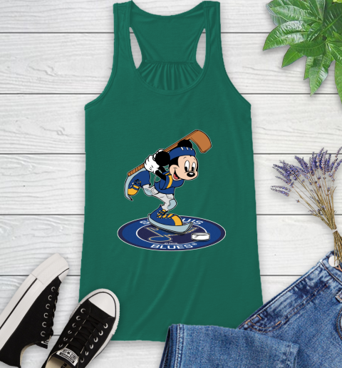 NHL Hockey St.Louis Blues Cheerful Mickey Disney Shirt Racerback Tank 7