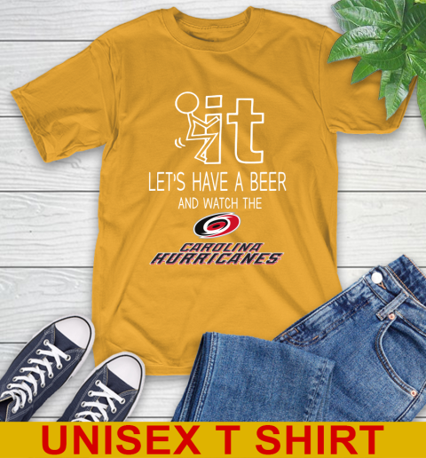 Carolina Hurricanes Hockey NHL Let's Have A Beer And Watch Your Team Sports T-Shirt 2