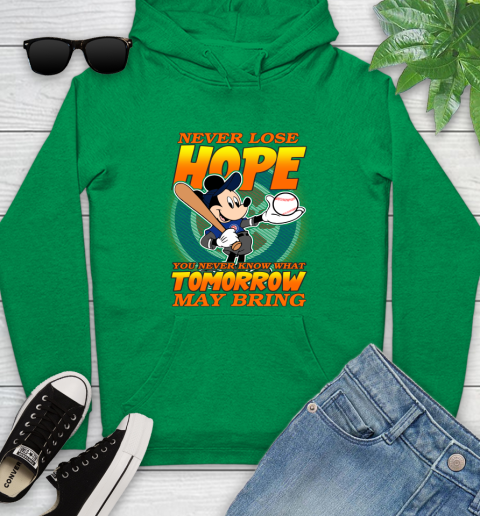 Chicago Cubs MLB Baseball Mickey Disney Never Lose Hope Youth Hoodie 9