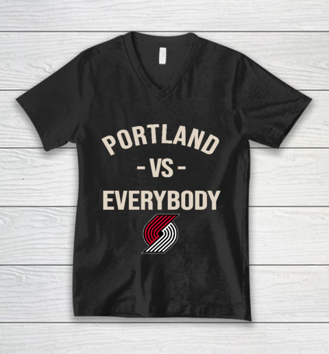 Portland Trail Blazers Vs Everybody V-Neck T-Shirt