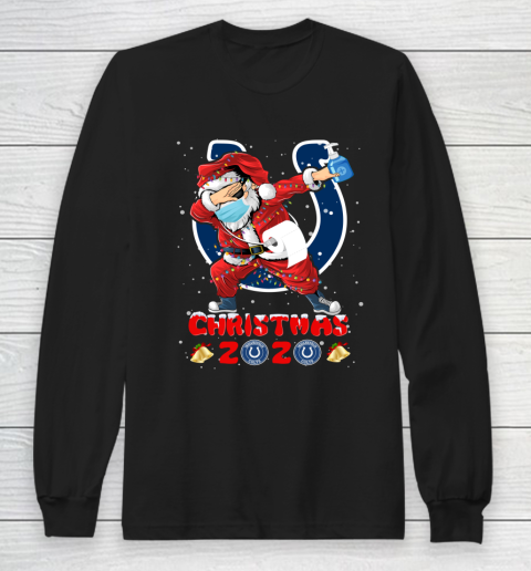 Indianapolis Colts Funny Santa Claus Dabbing Christmas 2020 NFL Long Sleeve T-Shirt