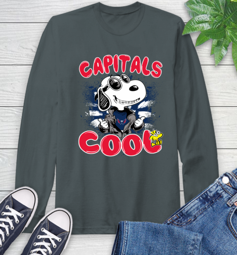 NHL Hockey Washington Capitals Cool Snoopy Shirt Long Sleeve T-Shirt - Image 8