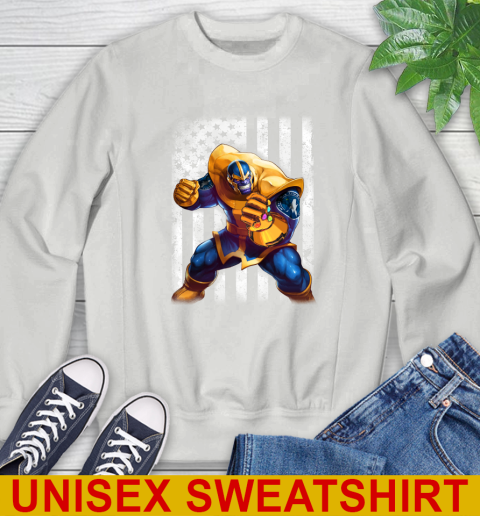 NBA Basketball Minnesota Timberwolves Thanos Marvel American Flag Shirt Sweatshirt 5