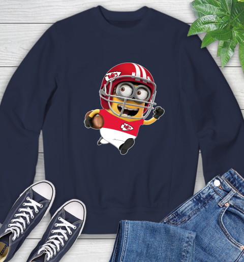 NFL Kansas City Chiefs Minions Disney Football Sports Sweatshirt 3