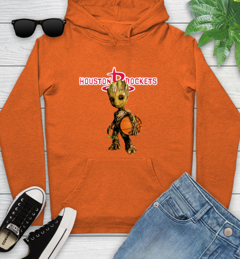 Houston Rockets NBA Basketball Groot Marvel Guardians Of The Galaxy Youth Hoodie 5