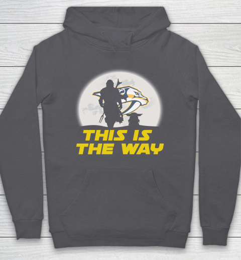Nashville Predators NHL Ice Hockey Star Wars Yoda And Mandalorian This Is The Way Hoodie 4