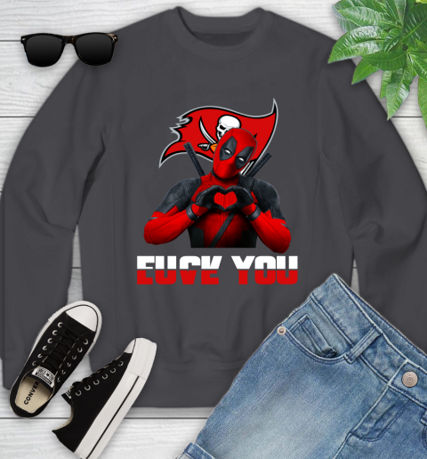 NHL Tampa Bay Buccaneers Deadpool Love You Fuck You Football Sports Youth Sweatshirt 5