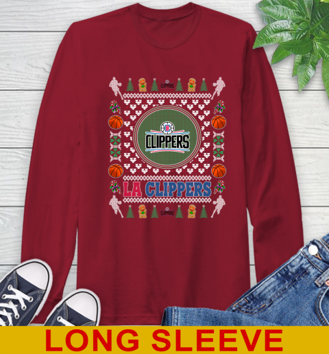 LA Clippers Merry Christmas NBA Basketball Loyal Fan Long Sleeve T-Shirt 9