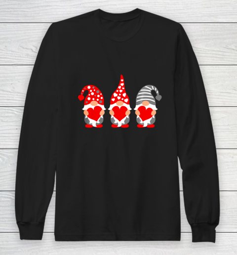 Gnomes Hearts Valentine Day Shirts For Couple Long Sleeve T-Shirt