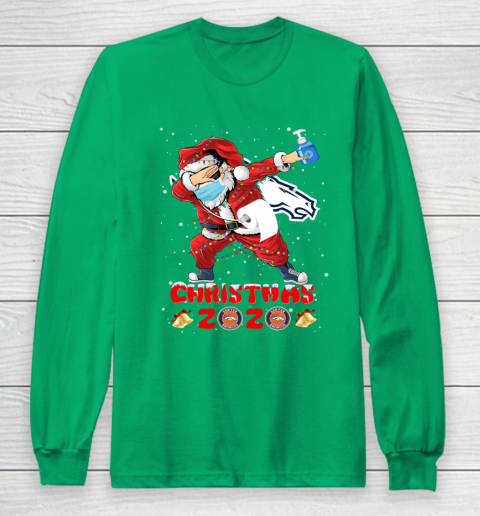 Denver Broncos Funny Santa Claus Dabbing Christmas 2020 NFL Long Sleeve T-Shirt 4